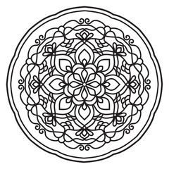 Abstract mandala graphic design decorative elements isolated on color   background for abstract...