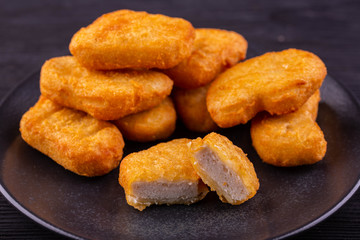 Chicken nuggets breaded