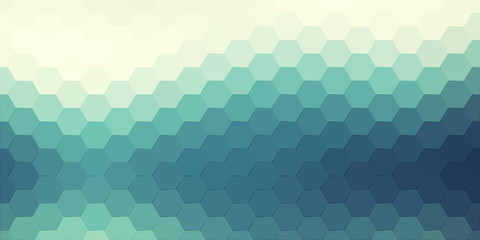 Abstract hexagonal background. Vector geometric background with hexagons and gradient effect. Bright color vector background illustration. - obrazy, fototapety, plakaty