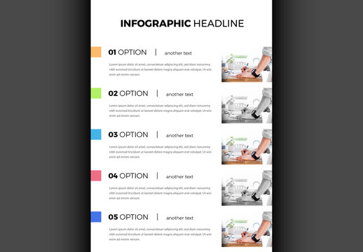 Infographic Paper with Placeholder Photos Layout