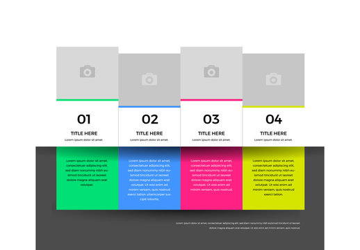 Infographic Presentation Layout with Photo Placeholders