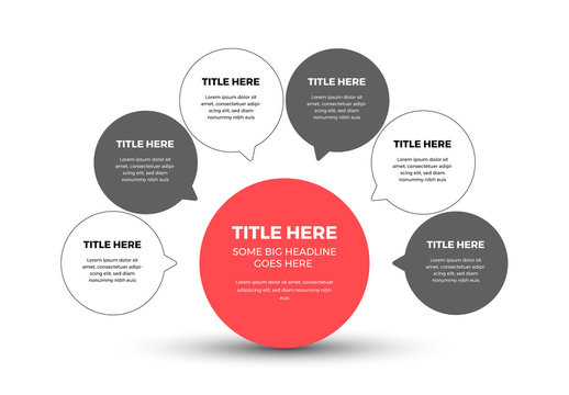 Infographic Layout with Red Accents