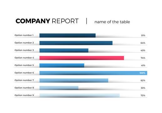 Company Report Infographic with Progress Bars Layout