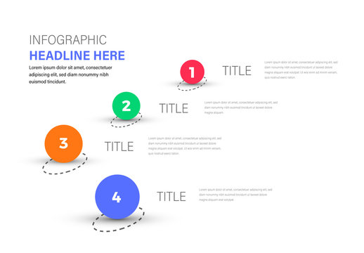 Infographic Layout with Colored Circles