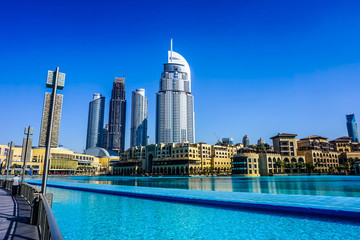 Dubai Fountain Souk Al Bahar Side View
