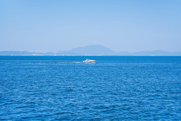 Yacht sailing on the sea