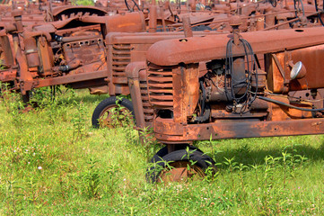 Bunch of Antique Tractors