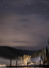 The Night Sky Over Hills