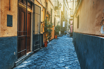 Narrow street in old town Sorrento