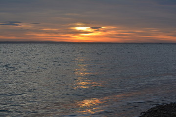 sunset over the isle of wight