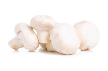 Fototapeta na wymiar Champignon mushrooms on a white background isolation