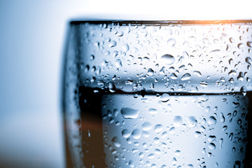 Clear water in a glass