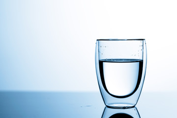 Clear water in a glass