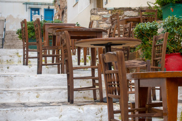 Fototapeta na wymiar Oia town on Santorini island, Greece. Traditional architecture