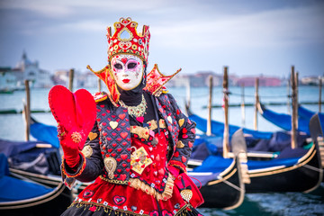Fototapeta na wymiar Venice Carnival 2018, Piazza San Marco, Italy