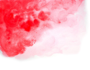 Abstract red watercolor on white background, abstract watercolor background, vector illustration