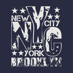 New York typography, t-shirt  Brooklyn, design graphic