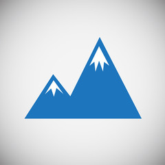 Mountain icon blue on white background for graphic and web design, Modern simple vector sign. Internet concept. Trendy symbol for website design web button or mobile app