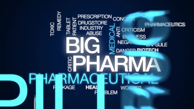 Big Pharma Animated Word Cloud. Kinetic Typography.