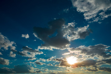 Sky clouds,sky with clouds and sun