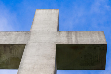 Detail of the cross on top of Mt Davidson, San Francisco, California