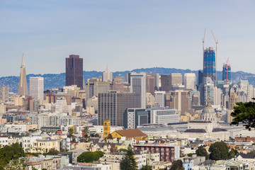 Fototapeta na wymiar San Francisco downtown view, California