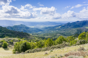 Fototapeta na wymiar View towards Sonoma Valley, Sugarloaf Ridge State Park, Sonoma County, California