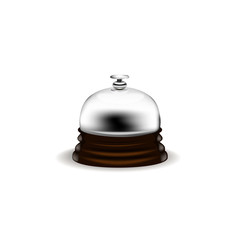 Vector chrome Reception bell on white background.