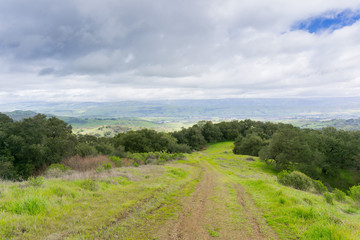 Hiking trail in Rancho Canada del Oro Open Space Preserve, California