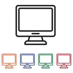 Monitor icon vector