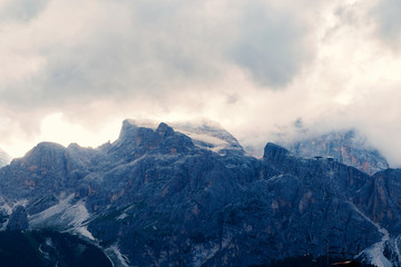 Cortina d'Ampezzo mountains at daylight