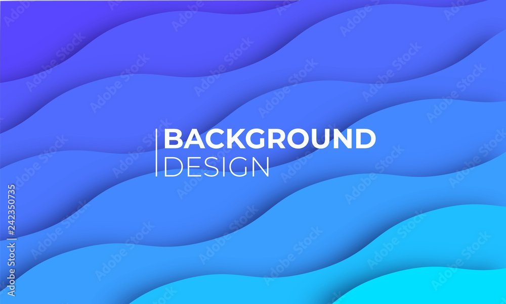 Poster blue curve line layer background with white space for add text , vector