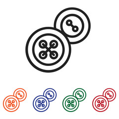 Clothes buttons icon vector