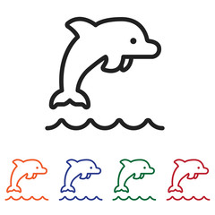 Dolphin icon vector