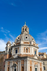 Fototapeta na wymiar Church dome in Rome, Italy