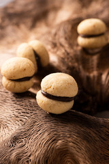 Baci di dama biscuits. Italian biscuits