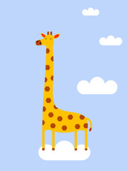 Giraffe in the clouds