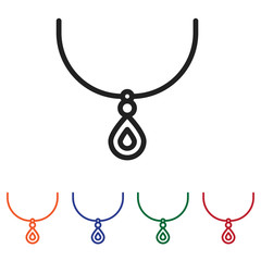 Necklace vector icon