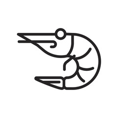 Shrimp vector icon