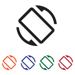 Screen rotation vector icon