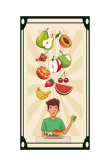 balanced diet young man