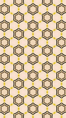 Ornate geometric pattern and abstract colored background