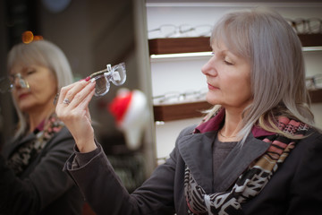 Woman In Optics Store