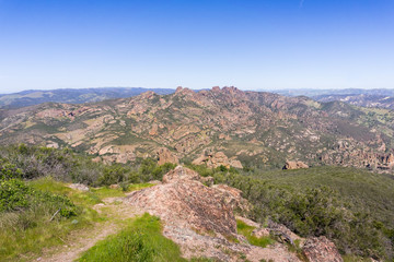 Fototapeta na wymiar View towards High Peaks, Pinnacles National Park, California