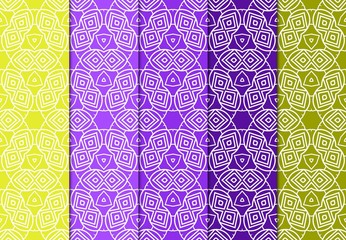 Set Of Ornamental Design. Modern Seamless Geometry Pattern. Vector Illustration. For Interior Design, Printing, Web And Textile Design