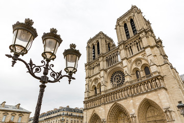 Fototapeta na wymiar summertime at Notre dame cathedral in Paris
