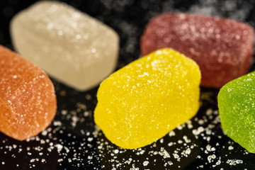 Multicolored jelly candies.