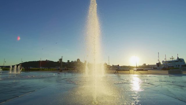 Water jets in the afternoon
