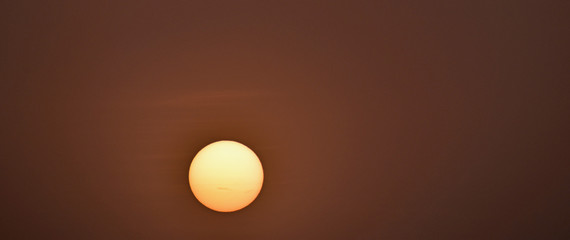 Sunset near Abu Dhabi on an autumn day, United Arab Emirates.