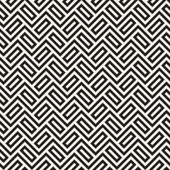 Vector seamless lattice pattern. Geometric striped zigzag ornament. Monochrome linear design.